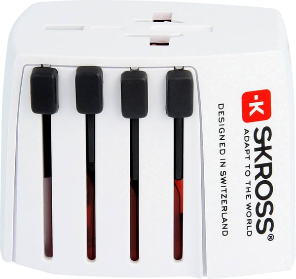 SKROSS MUV USB 2xA -resedelsadapter med två USB-portar