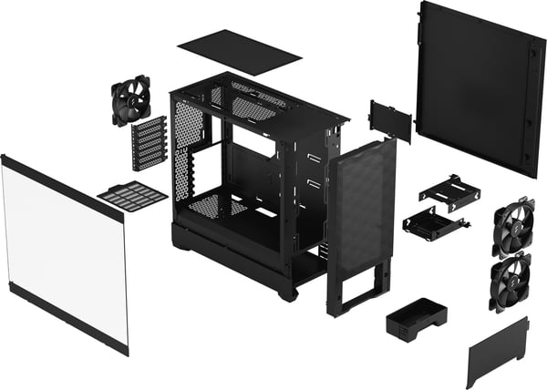 Fractal Design Pop Air Svart TG Klar Nyans ATX-chassi med fönster, svart