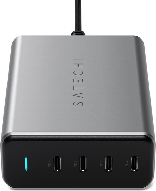 Satechi 165W GaN PD oplader 4-port USB-C strømforsyning
