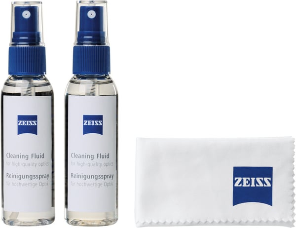 Zeiss-linsrengöringsvätska + rengöringstrasa