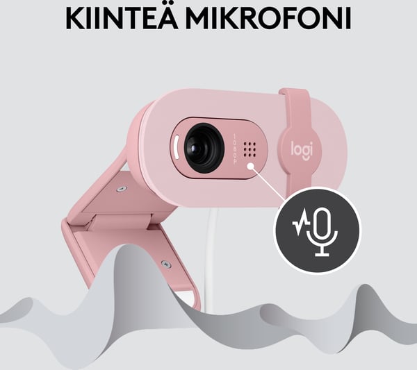 Logitech Brio 100 -webcam, rosa