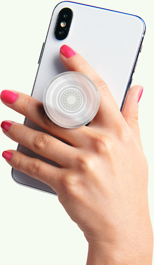 PopSockets PopGrip -grepphållare, genomskinlig