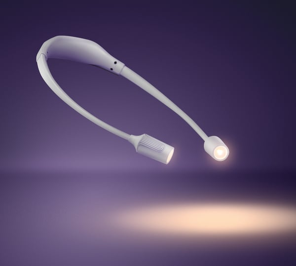 Fuj:tech läs- och hantverkslampa, USB-laddningsbar, vit