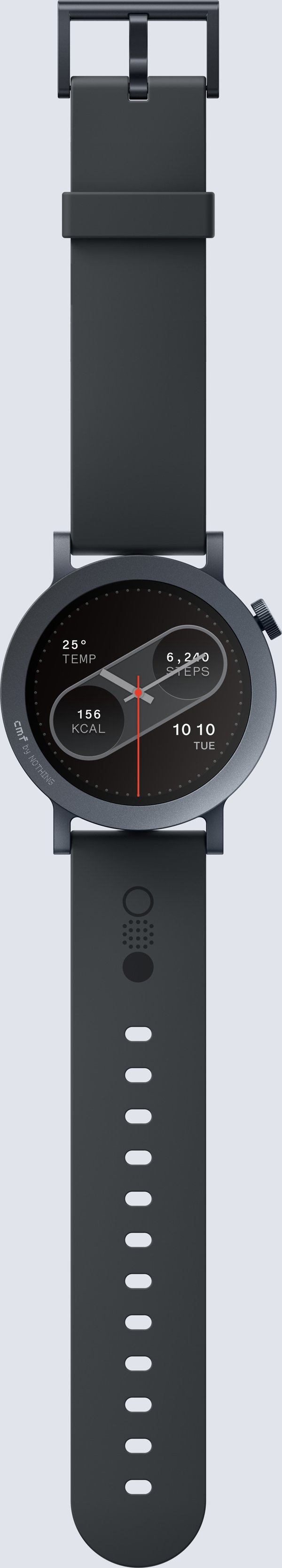 CMF by Nothing Watch Pro 2 -smartklocka, mörkgrå silikonarmband