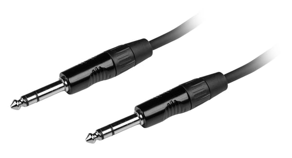 Fuj:tech 6,3 mm TRS hane – 6,3 mm TRS hane ljudkabel, 1 m, svart