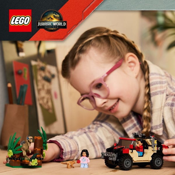 LEGO Jurassic World 76972 Raptorn och flykten med terrängfordon