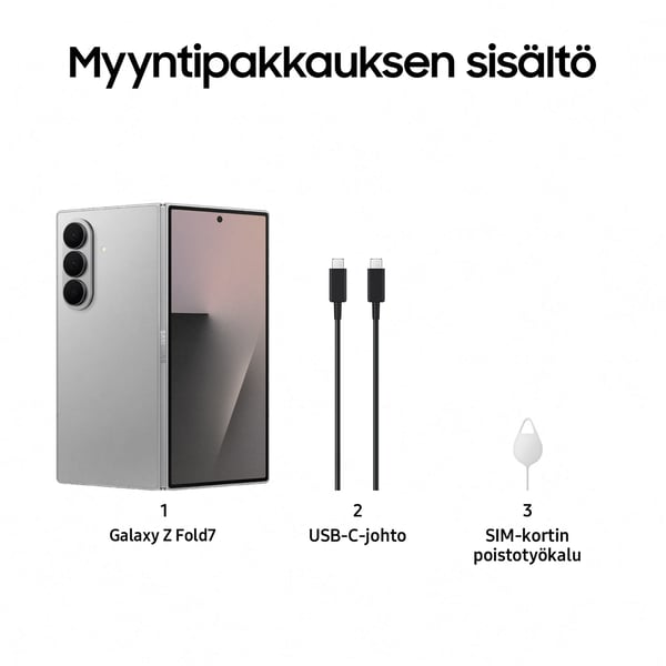 Samsung Galaxy Z Fold7-telefon, 256/12 GB, Silver Shadow