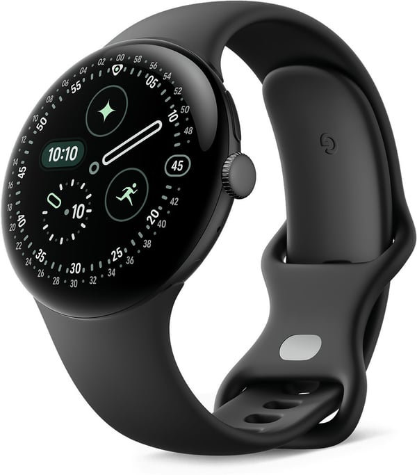Google Pixel Watch 4 WiFi smartklocka, 45 mm, Obsidian