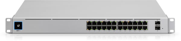 Ubiquiti UniFi USWPro24POE Gen2 24port PoE switch Switcher med 24 porte og PoE