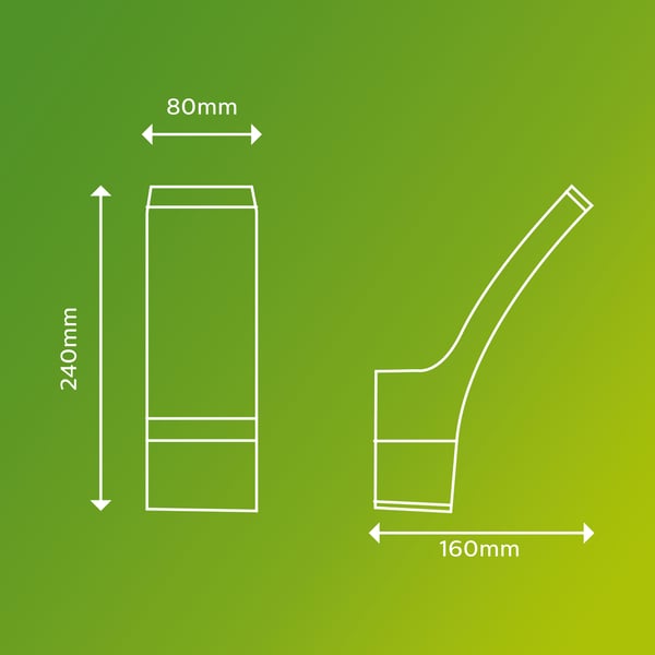Philips Splay -vægarmatur, antracit, 2700K
