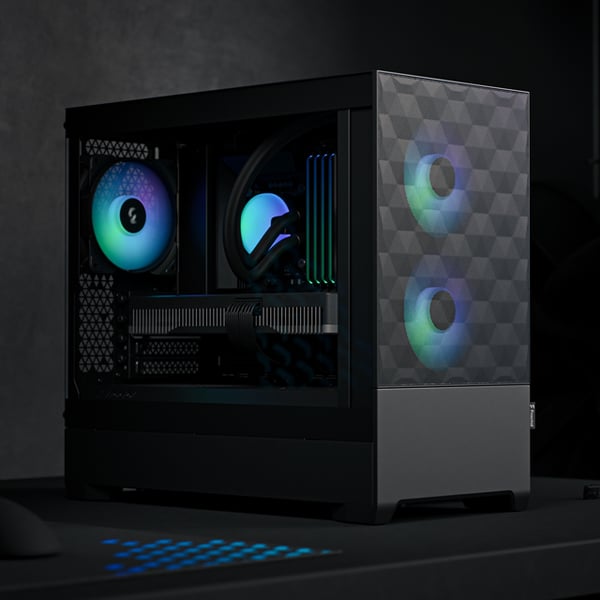 Fractal Design Pop Mini Air RGB Sort TG Mini-ITX-kabinet med vindue, sort