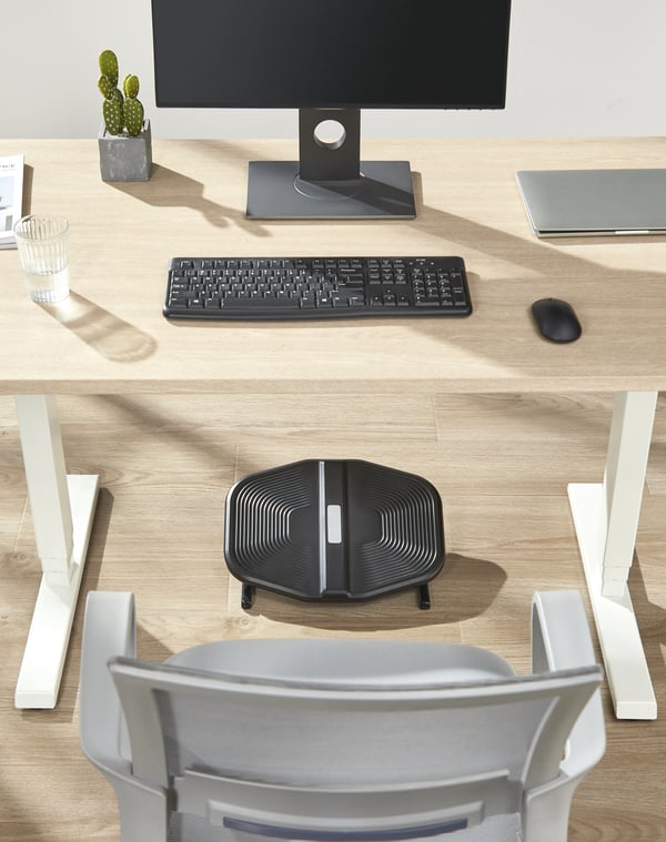 ErgoWork Footrest Zero - ergonomisk fotstöd, svart