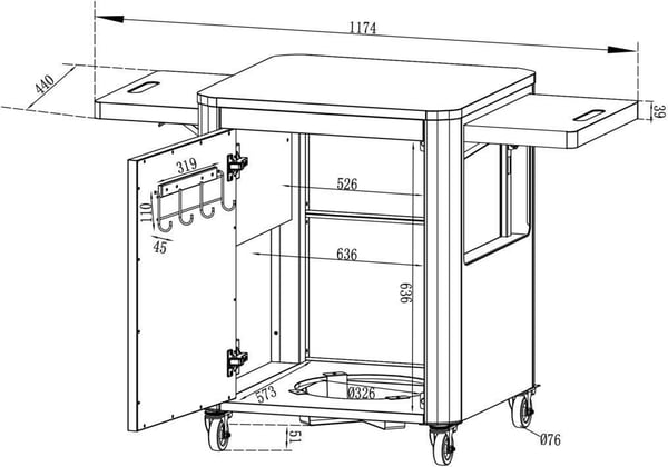 Cozze Outdoor Kitchen -utomhusbord
