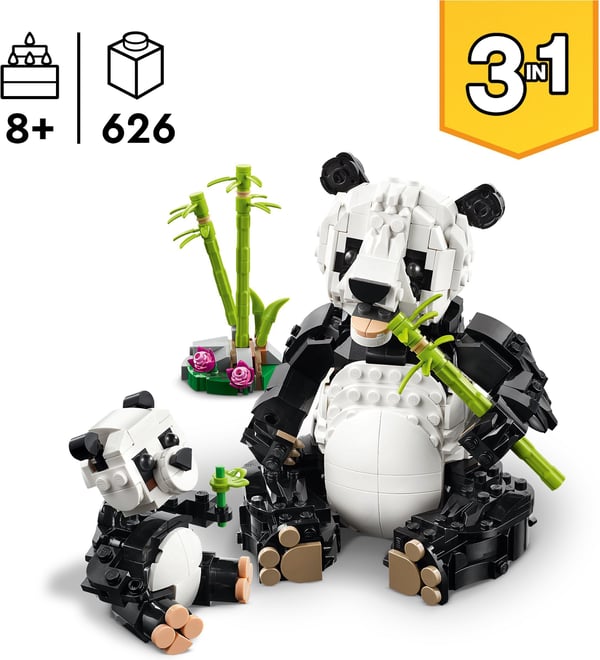 LEGO Creator 31165 – Vilda djur: Pandafamilj