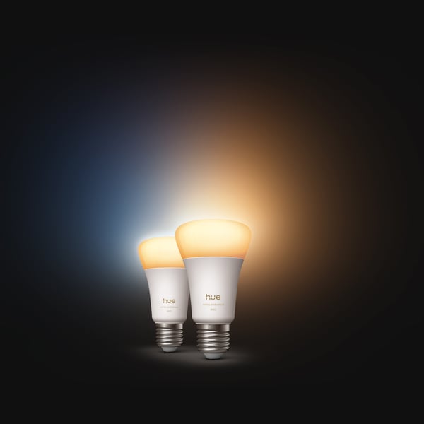Philips Hue LED-smartlampa, White ambiance, E27, 810 lm, 2-pack