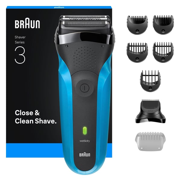 Braun Series 3, 310BT Wet&Dry -rakapparat med skäggtrimmertillbehör