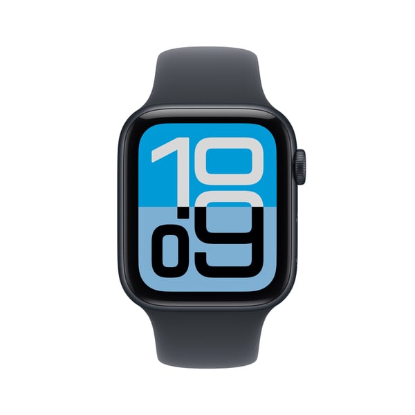 Apple Watch SE 3 (GPS + Cellular) 44 mm midnatt aluminiumskal och midnatt sportarmband, M/L