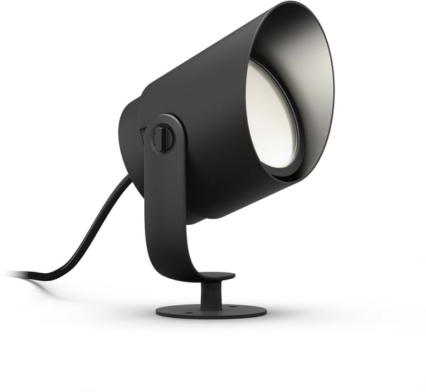 Philips Lily XL HUE Outdoor vit och färg ambiance -trädgårdsspotlight, 24 V, 24 cm, antracit, för utomhusbruk 15 W