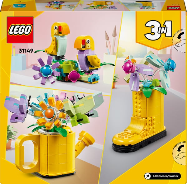 LEGO Creator Blommor i vattenkanna 3-i-1-leksak 31149