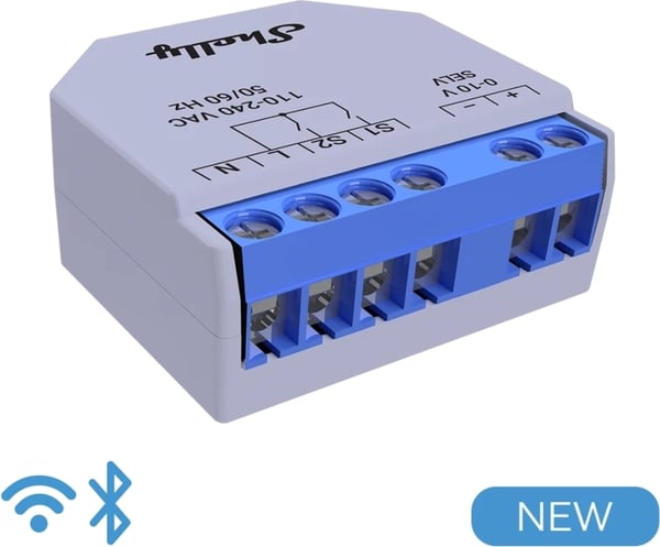 Shelly Plus 0-10 V Dimmer smart dimmer för Wi-Fi-nätverk