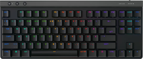Logitech G515 LIGHTSPEED TKL-spil tastatur, sort, Linear-bryder