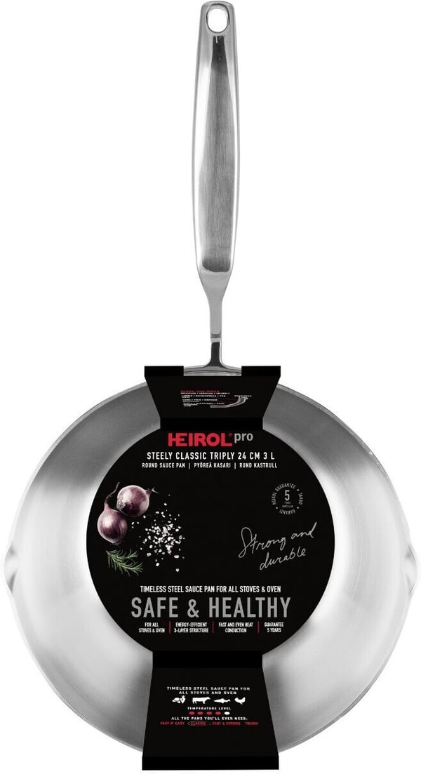 Heirol Steely Classic Triply -kastrull, 24 cm/3 L