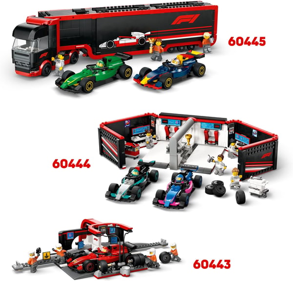 LEGO City 60443 – F1-boxstop og pitcrew samt Ferrari-bil