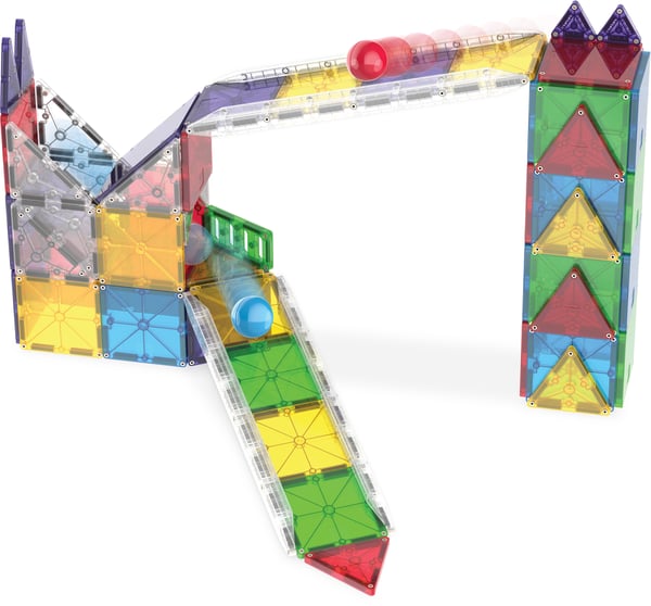 MAGNA-TILES® Rail Racer Deluxe magnetisk kulbana, 90 delar