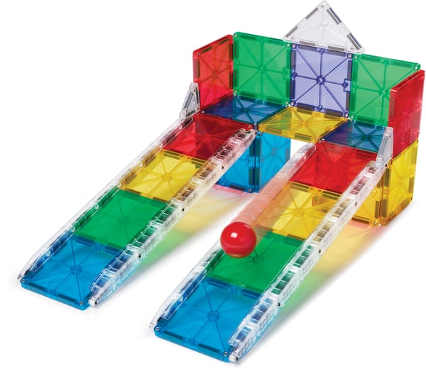 MAGNA-TILES® Rail Racer Liten magnetisk kulbana, 33 delar