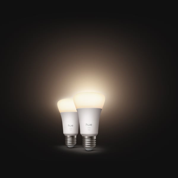 Philips Hue LED-smartlampa, White, E27, 1100 lm, 2-pack