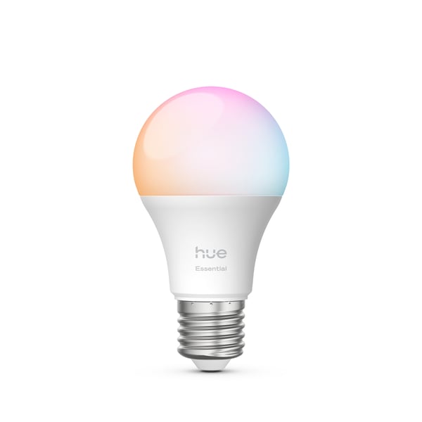Philips Hue Essential smart lampa, vit och färgad belysning, E27, 806 lm