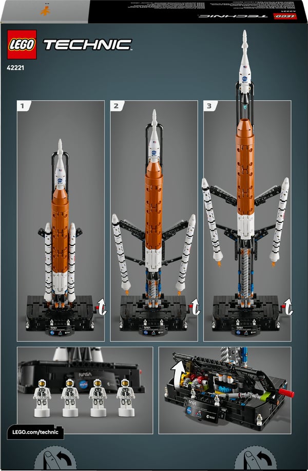 LEGO Technic 42221 NASA Artemis uppskjutningssystemets rymdraket