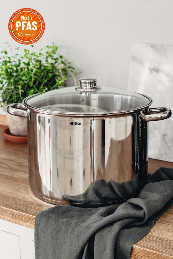 Heirol -stålkastrull, 15 L