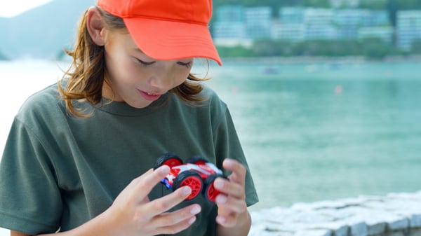 Exost Mini Flip Neo - fjernbetjent stuntbil, blå
