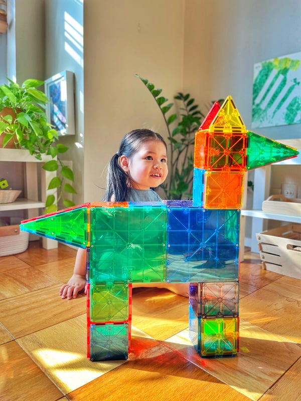 MAGNA-TILES Klara Färger - magnetbyggsats, 100 delar
