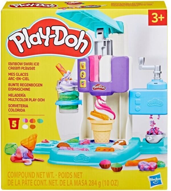 Play-Doh Regnbågsvirvlad glassleksakssats