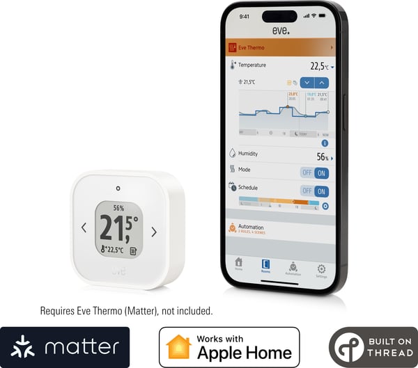 Eve Thermo Control -smart temperaturgivare för Eve-termostaten