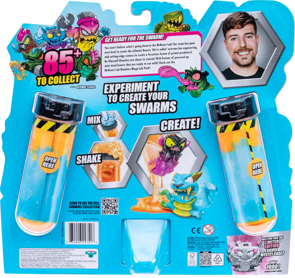 MrBeast Lab Swarms Atomic Mega Lab S2 – 12 figurer, sortiment