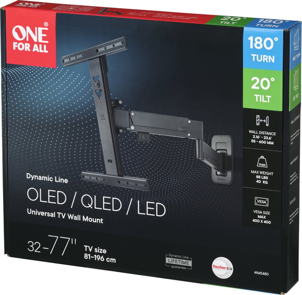 One For All WM5480 väggfäste med arm för 32-77" TV