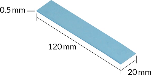 ARCTIC TP-3 värmedyna, 120 x 20 mm, 0,5 mm, 4 st