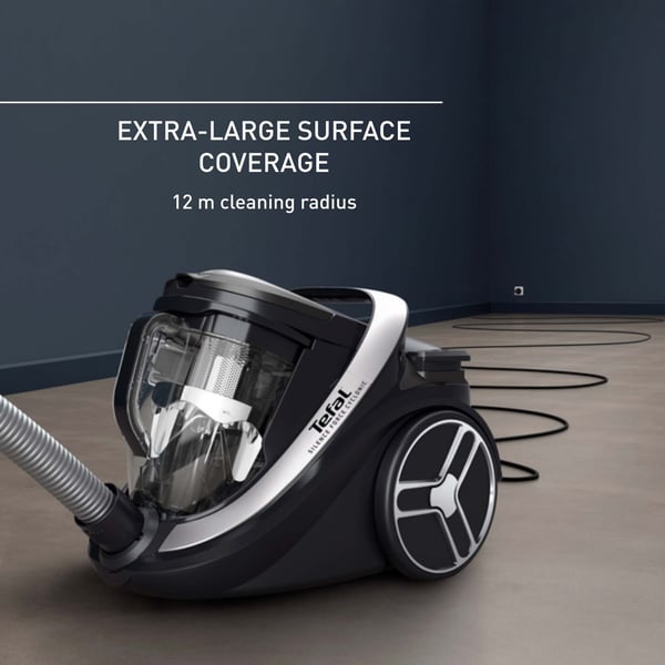Tefal Silence Force Cyclonic Total Clean dammsugare, påslös, svart