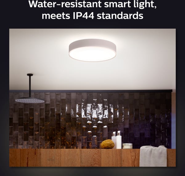 Philips Hue Devere hvid ambiance - smart loftlampe, M-størrelse, IP44, hvid