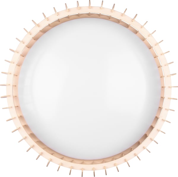 Trio Reality Monte -LED-taklampa, 60 cm, 4400 lm, träfärg