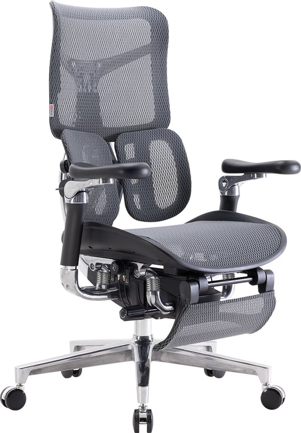 Sihoo Doro S300 - ergonomisk kontorsstol med fotstöd, svart