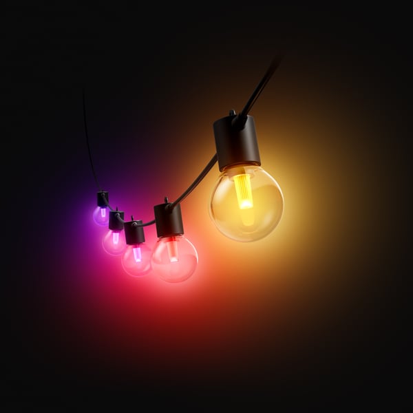Philips Hue Festavia globe ljusslinga för utomhusbruk, 7 m