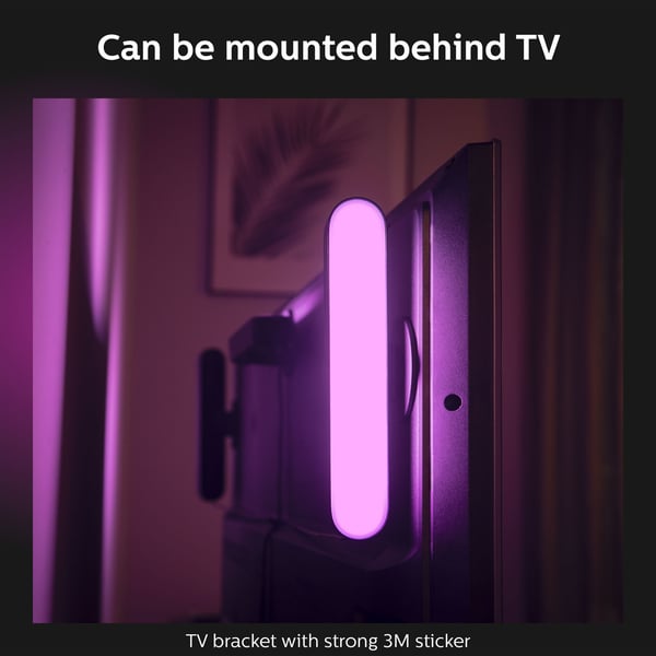 Philips Hue Play -lysbar smartlampe, 2 stk, sort