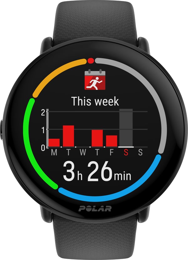 Polar Ignite 3 -sportsur, sort
