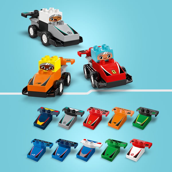 LEGO DUPLO By 10445 – F1-holdets racerbiler og chauffører