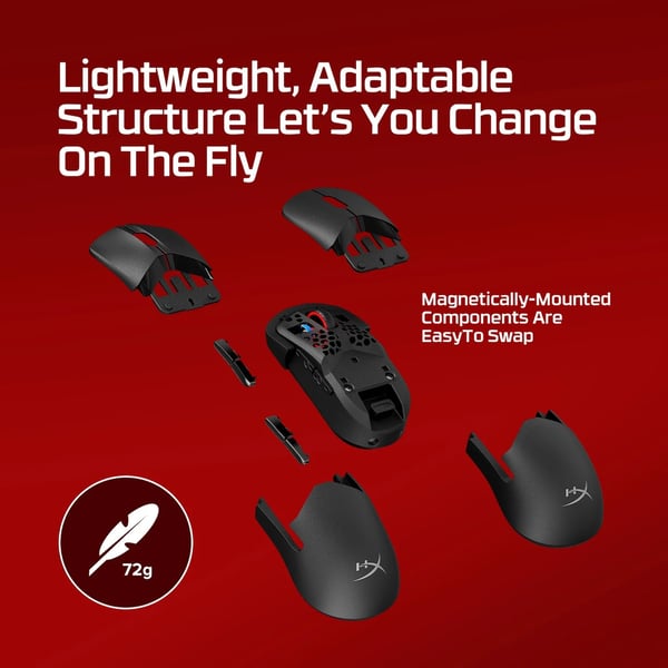 HyperX Pulsefire Saga Pro trådlös spelmus, svart