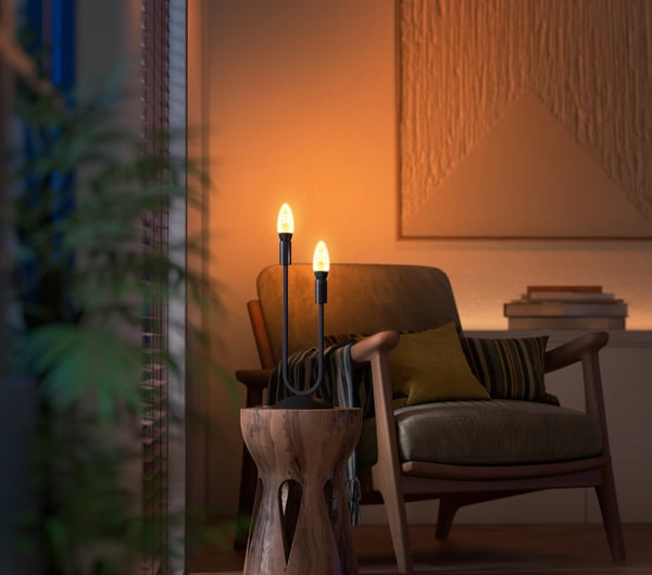Philips Hue -filament intelligent lampa, White Ambiance Filament, E14